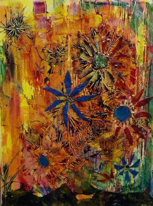 S Irving My Midsummer Garden mixed media